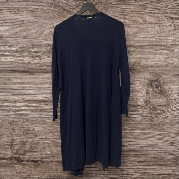 MICHAEL KORS Women's Navy Long Sleeve Open Cardigan Sweater, Medium - Picture 3 of 5